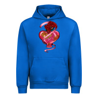 Cobalt heart glass vase love tickets with rose Urban Hoodie - RanaPortraitStore