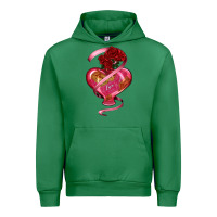 Emerald heart glass vase love tickets with rose Urban Hoodie - RanaPortraitStore