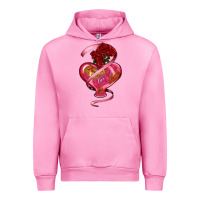 Fuchsia Pink heart glass vase love tickets with rose Urban Hoodie - RanaPortraitStore