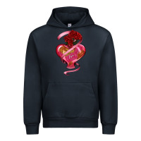 Navy heart glass vase love tickets with rose Urban Hoodie - RanaPortraitStore