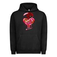 Pigment Black heart glass vase love tickets with rose Urban Hoodie - RanaPortraitStore