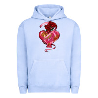 Pigment Grape Ice heart glass vase love tickets with rose Urban Hoodie - RanaPortraitStore