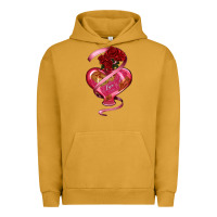 Pigment Peanut Butter heart glass vase love tickets with rose Urban Hoodie - RanaPortraitStore