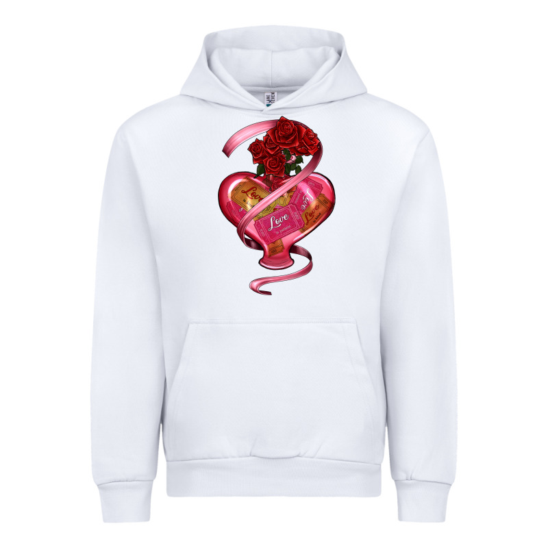 Heart Glass Vase Love Tickets With Rose Urban Hoodie by RanaPortraitStore | Teevron