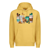 Antique Gold golden retriever dog coffee cups Premium Hoodie - texasbilliewilder