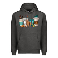 Charcoal Heather golden retriever dog coffee cups Premium Hoodie - texasbilliewilder