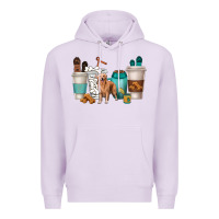 Lilac golden retriever dog coffee cups Premium Hoodie - texasbilliewilder