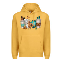 Mustard golden retriever dog coffee cups Premium Hoodie - texasbilliewilder