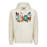 Oatmeal Heather golden retriever dog coffee cups Premium Hoodie - texasbilliewilder