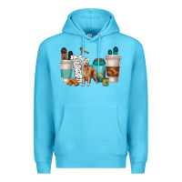 Ocean Blue golden retriever dog coffee cups Premium Hoodie - texasbilliewilder
