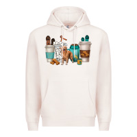Pale Pink golden retriever dog coffee cups Premium Hoodie - texasbilliewilder