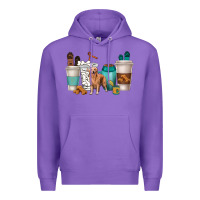 Purple golden retriever dog coffee cups Premium Hoodie - texasbilliewilder