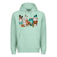 Seafoam golden retriever dog coffee cups Premium Hoodie - texasbilliewilder