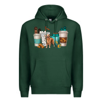 Sports Green golden retriever dog coffee cups Premium Hoodie - texasbilliewilder