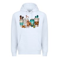 White golden retriever dog coffee cups Premium Hoodie - texasbilliewilder