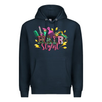 Navy hair stylist Premium Hoodie - texasbilliewilder