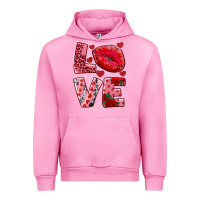 Fuchsia Pink love kiss Urban Hoodie - RanaPortraitStore