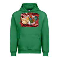 Emerald xoxo rooster and chicken Urban Hoodie - RanaPortraitStore