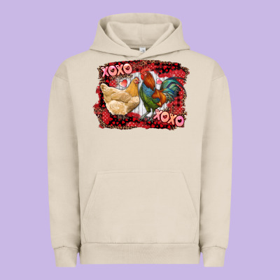 Urban Hoodie xoxo rooster and chicken