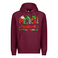 Burgundy christmas medical assistant Premium Hoodie - Zillion Design Studio
