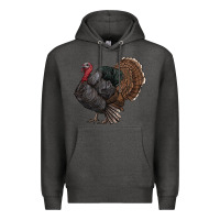 Charcoal Heather gobble Premium Hoodie - RanaPortraitStore