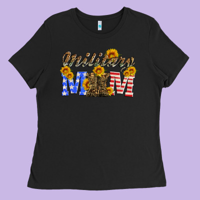 Military Mom With Soldier Boots Ladies Tee Designed By Artiststas