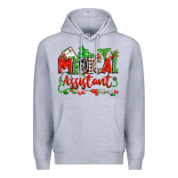 Heather Grey christmas medical assistant Premium Hoodie - Zillion Design Studio