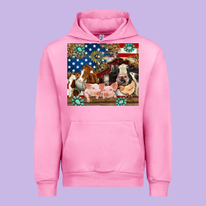 American Farm Animals Urban Hoodie Designed By Ranaportraitstore