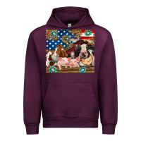 Mauve Wine American farm animals Urban Hoodie - RanaPortraitStore