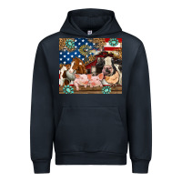 Navy American farm animals Urban Hoodie - RanaPortraitStore