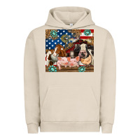 Pigment French Oak American farm animals Urban Hoodie - RanaPortraitStore
