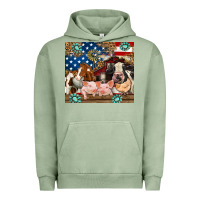 Pigment Oil Green American farm animals Urban Hoodie - RanaPortraitStore