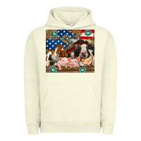 Pigment Pistachio American farm animals Urban Hoodie - RanaPortraitStore