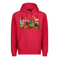 Cardinal Christmas coffee cups with Pug Premium Hoodie - RanaPortraitStore
