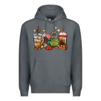 Rock Christmas coffee cups with Pug Premium Hoodie - RanaPortraitStore