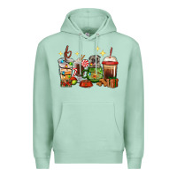Christmas Coffee Cups With Pug Premium Hoodie | Teevron