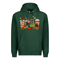 Sports Green Christmas coffee cups with Pug Premium Hoodie - RanaPortraitStore