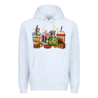 White Christmas coffee cups with Pug Premium Hoodie - RanaPortraitStore
