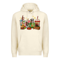 Sandshell Christmas coffee cups with Pug Premium Hoodie - RanaPortraitStore
