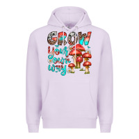 Lilac grow your own way Premium Hoodie - texasbilliewilder