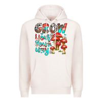 Pale Pink grow your own way Premium Hoodie - texasbilliewilder
