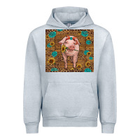 Heather Grey baby pig Urban Hoodie - RanaPortraitStore