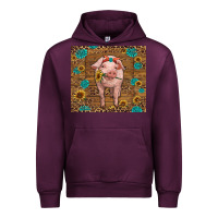 Mauve Wine baby pig Urban Hoodie - RanaPortraitStore