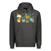 Charcoal Heather hanukkah coffee cups Premium Hoodie - texasbilliewilder