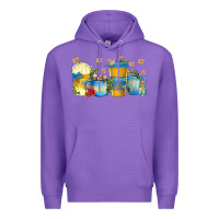 Purple hanukkah coffee cups Premium Hoodie - texasbilliewilder