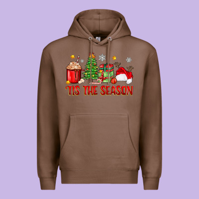 'tis The Season Christmas Premium Hoodie Designed By Zillion Design Studio
