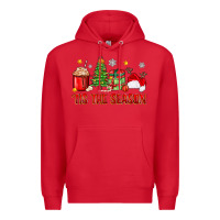Red 'tis the season christmas Premium Hoodie - Zillion Design Studio