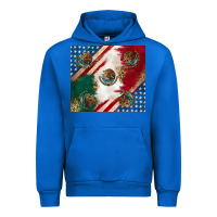Cobalt American with mexican flag Urban Hoodie - RanaPortraitStore