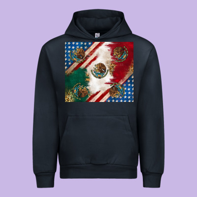Urban Hoodie American with mexican flag