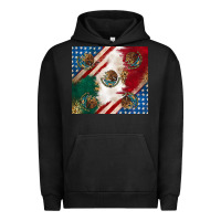 Pigment Black American with mexican flag Urban Hoodie - RanaPortraitStore